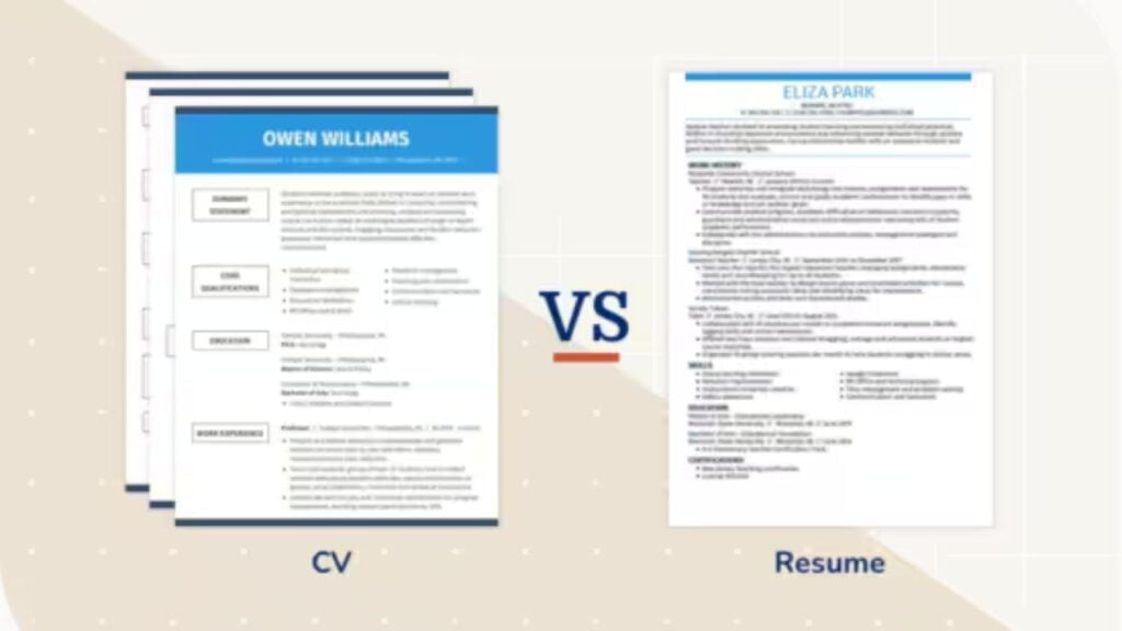 Phân biệt CV và resume