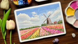 Thumbnail khoá học màu gouache du lịch nhà cửa và phối cảnh