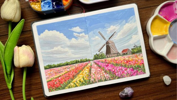 Thumbnail khoá học màu gouache du lịch nhà cửa và phối cảnh