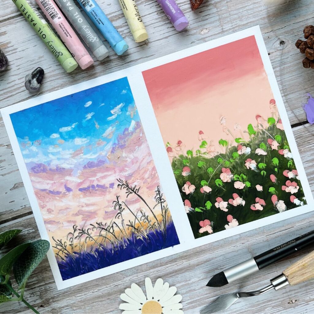 Khoá học vẽ tranh sáp dầu oil pastel online miễn phí