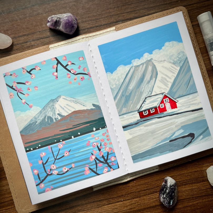 Khoá học ký hoạ du lịch acrylic marker