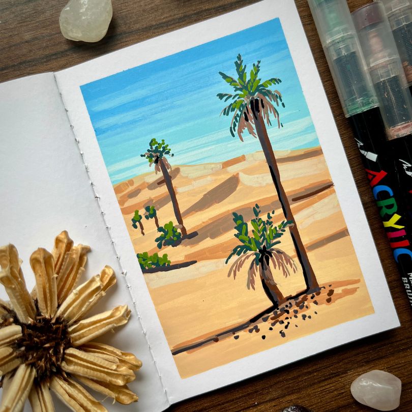 Ký hoạ du lịch với màu acrylic marker