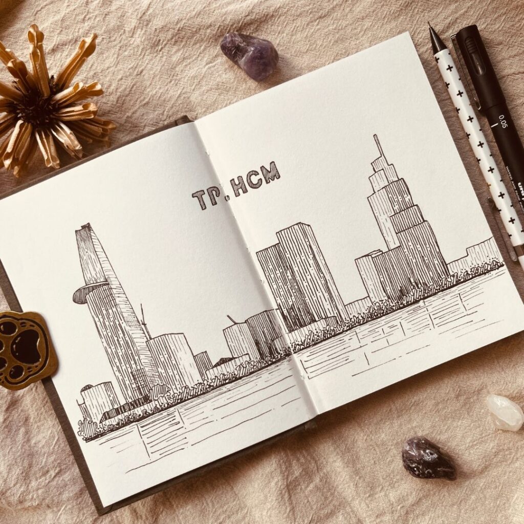 Ký hoạ toàn cảnh TP. Hồ Chí Minh
