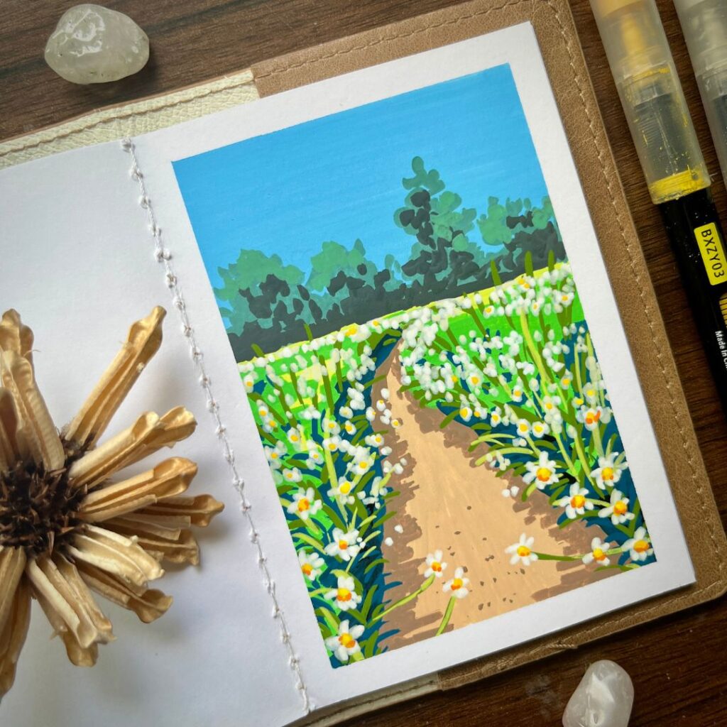 Khoá học mini art với màu acrylic marker