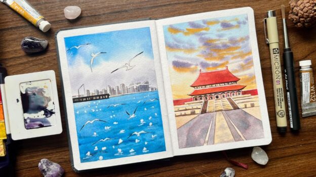 Ký hoạ phong cảnh màu nước